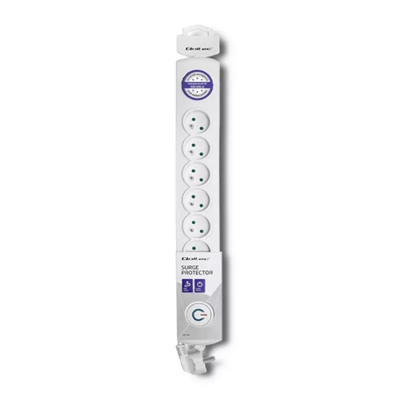 Apsauginis filtras Qoltec 50293 Baltas 8 lizdai 230 V