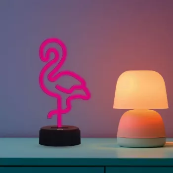 LED dekoratyvinė stalinė lempa MANTA SNL79PK rožinis flamingas