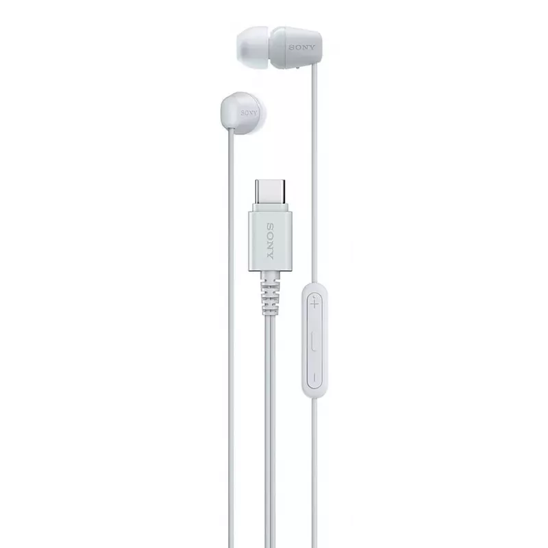 Sony IER-EX15C Ausinės su mikrofonu, USB-C laidinės, baltos