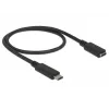 USB ilginimo laidas DeLOCK 85532 USB 3.2 Gen 1 0,5 m USB-C juodas