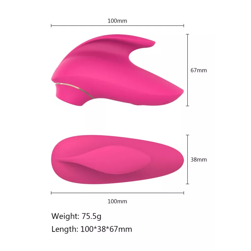 Klitorelinis masažuoklis Erolab Dolphin VVS01r rožinė – kompaktiškas asmeninis stimuliatorius, įkraunamas per USB