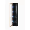 Vitrina sieninė Cama Meble VIGO 180 1800×400×300 mm juoda/ąžuolas wotan