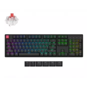 Belaidė mechaninė klaviatūra Keychron K10 RGB Black, kompaktiškas išdėstymas, RGB apšvietimas, Bluetooth ir USB-C