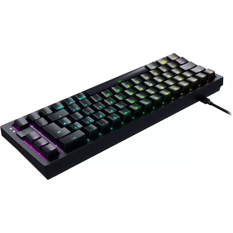 CHERRY K5V2 Kompaktiška žaidimų klaviatūra USB QWERTY anglų juoda 67 klavišai RGB LED
