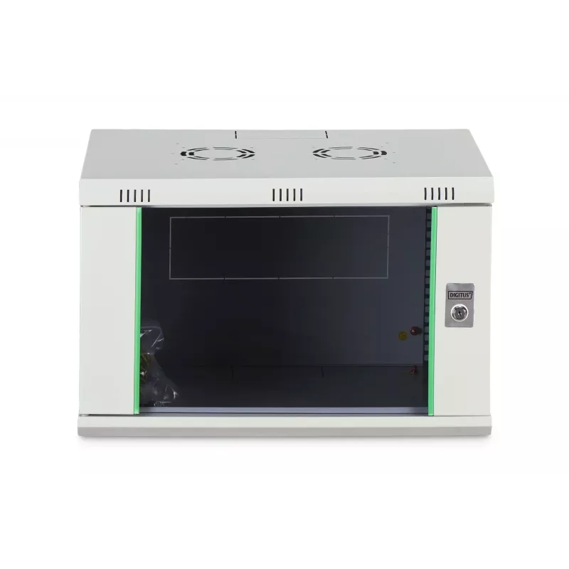 Sieninis 19 colių stovo spintas DIGITUS Dynamic‑N DN-37100, 7U, 600x450 mm (PxG), IP20, šviesiai pilka, neišmontuota