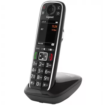 Gigaset E720 Analoginis/DECT telefonas su skambučio numerio atpažinimu Juodas