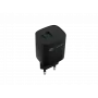 NATEC NUC-2141 laidinis mobiliojo įrenginio įkroviklis, 30W, USB-C PD 3.0 + USB-A QC 3.0, 110–240V, juodas