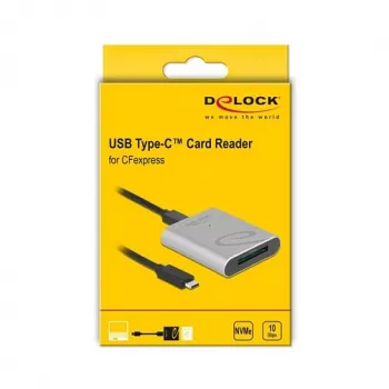Card Reader DeLOCK 91751 USB 3.2 Gen 1 Type-C sidabrinis