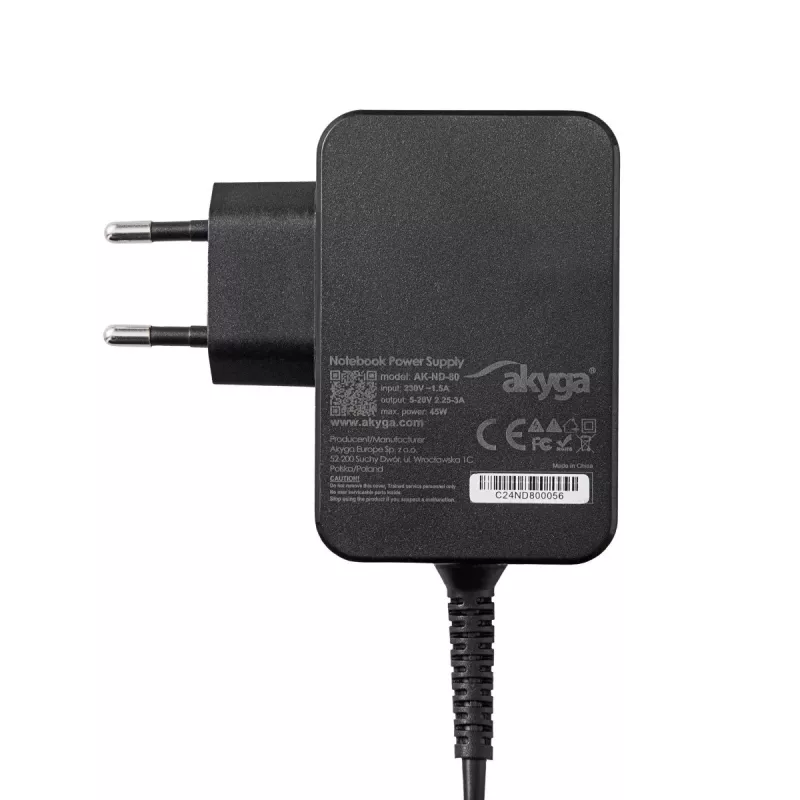 Maitinimo adapteris Akyga AK-TB-09 Vidinis 5W Juodas 110-240V