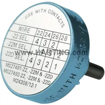 Pozicionavimo įvorė Harting 09 99 000 0531 mėlyna