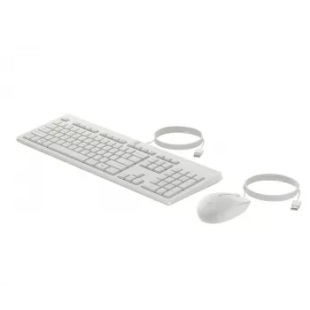 HP 225 G2 USB laidinis pelės ir klaviatūros rinkinys, Copilot klavišas – Cashmere White – ESTONIAN