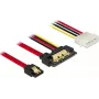 SATA kabelis DeLOCK 85230 0,3 m SATA 7 kontaktų + Molex 4 kontaktų