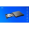 SAVIO AK-59 Išorinis plonas CD/DVD įrašytuvas R/RW - USB-C/USB-A, juodas