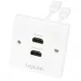 LogiLink AH0015 HDMI lizdas sienoje, 2 jungtys, baltas