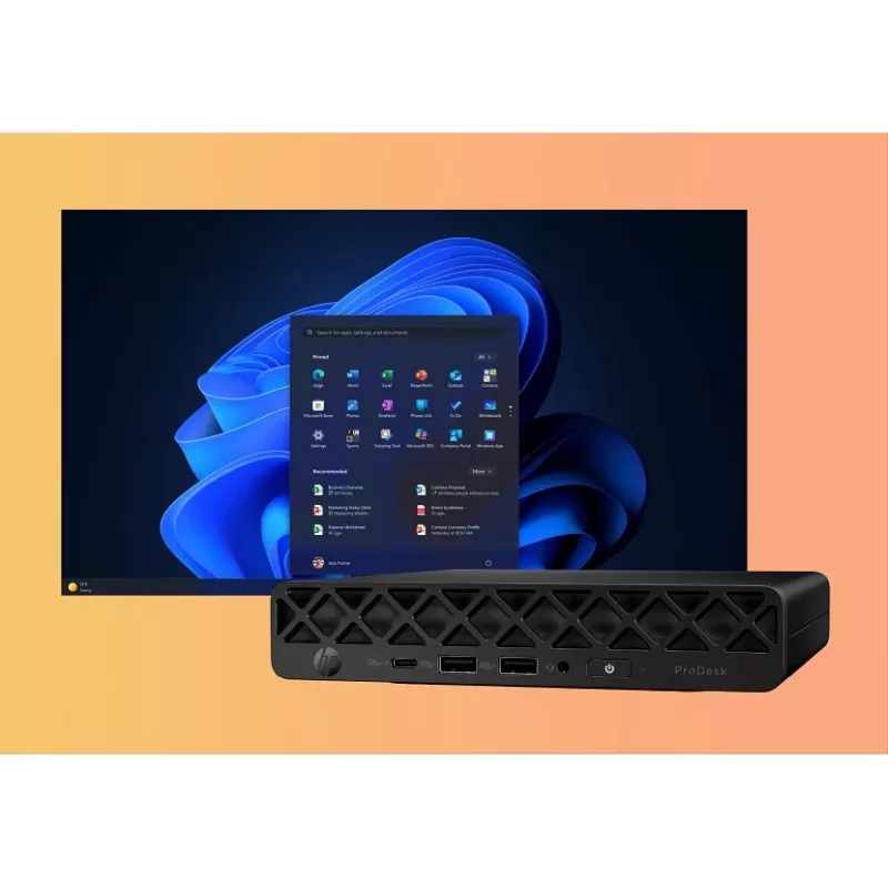 HP ProDesk 4 G1i AI Mini kompiuteris - Core Ultra 5 235T - 32 GB RAM - 512 GB SSD NVMe - Intel Graphics - 1GbE, Wi-Fi 6E, Bluetooth 5.3