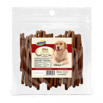 Šunų skanėstai Hilton Soft Beef Sticks 500 g – minkšti jautienos dantų kramtukai suaugusiems šunims