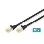 DIGITUS CAT 6A S/FTP komutacinis kabelis DK-1644-A-020-BL-10, 2 m, juodas, 10 vnt.