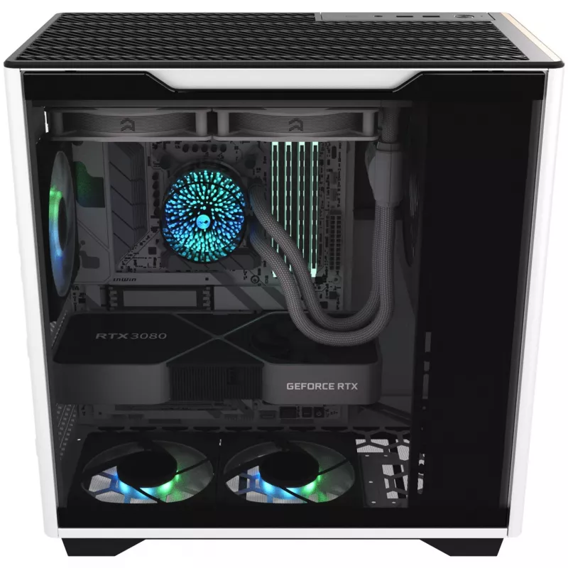 InWin A5 Midi-Tower su grūdintu stiklu - balta
