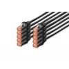 Digitus DK-1644-005-BL-10 CAT 6 S/FTP tinklo kabelis 0,5 m, juodos spalvos, 10 vnt. komplektas