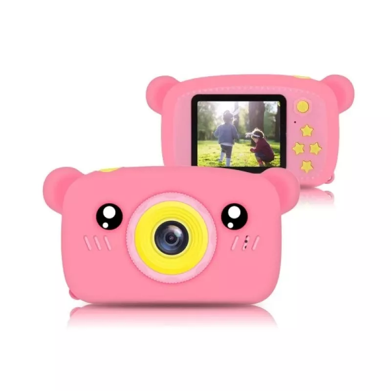 Vaikiška skaitmeninė fotoaparatas Extralink H25 PINK, rekomenduojamas nuo 3 metų