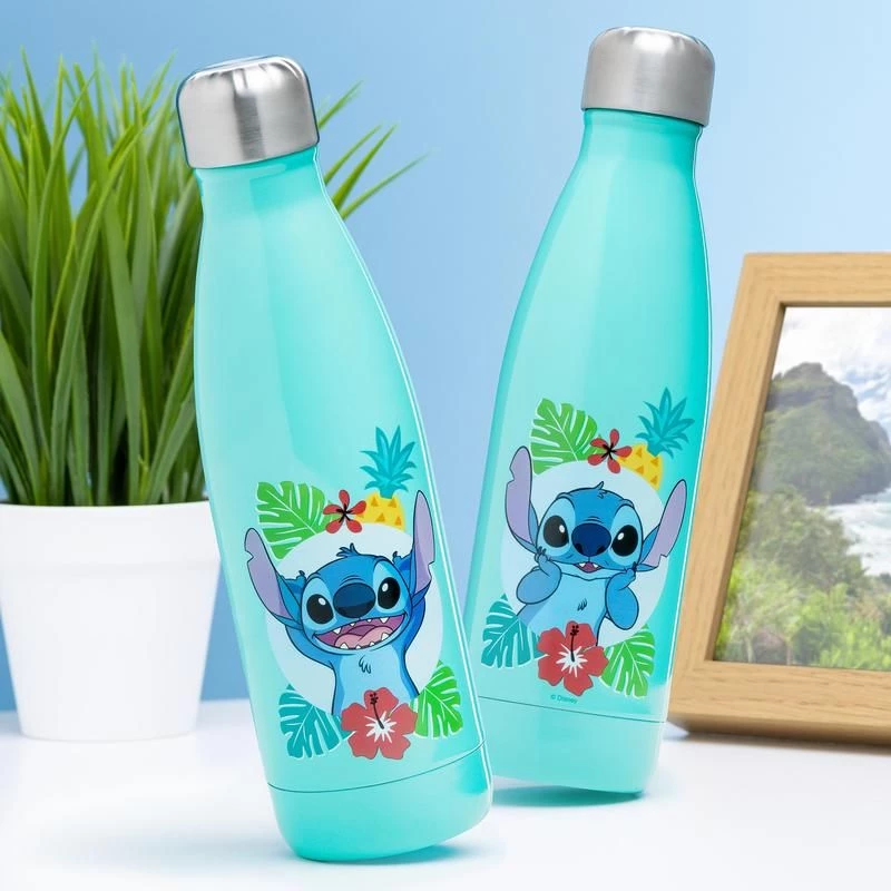 Geriamasis butelis Paladone PP10960LS 460 ml nerūdijantis plienas turkio spalva su Stitch dizainu