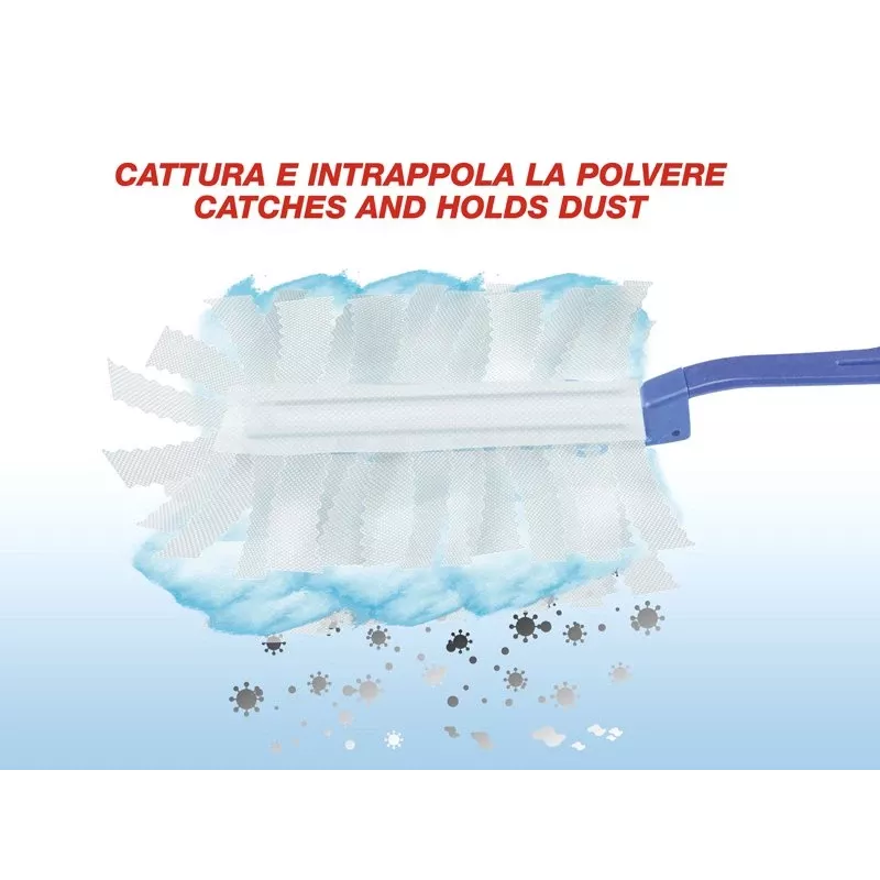 Beper Duster Kit C203PUL004 su 10 priedų – rankinis dulkių valiklis su keičiamomis mikropluošto galvutėmis