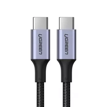 USB-C į USB-C laidas UGREEN 90120B — 3 m, 5 A, PD, 20 V, 480 Mbps, juodas