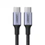 USB-C į USB-C laidas UGREEN 90120B — 3 m, 5 A, PD, 20 V, 480 Mbps, juodas
