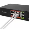 Tinklo jungiklis QOLTEC FAST Ethernet PoE 8xRJ45 su 2xRJ45 uplink (model 52290)