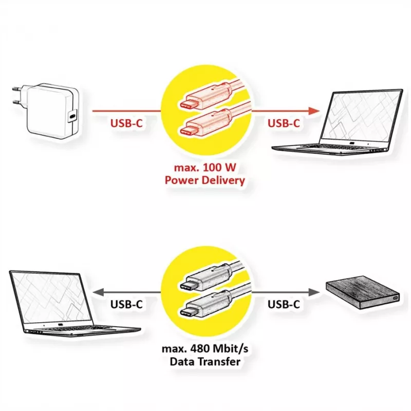 USB C laidas VALUE 11.99.8310 3 m juodas USB 2.0