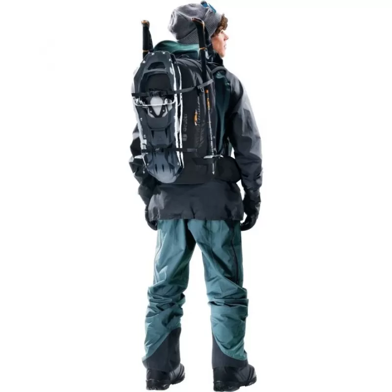 Kuprinė DEUTER Freerider Pro 34+ – techninė freeride slidžių žygiams, 34 L, juoda, šalmo laikiklis, diržas