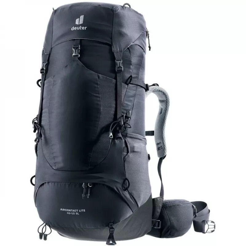 Deuter Aircontact Lite 45+10 SL moteriška žygiavimo kuprinė Juoda