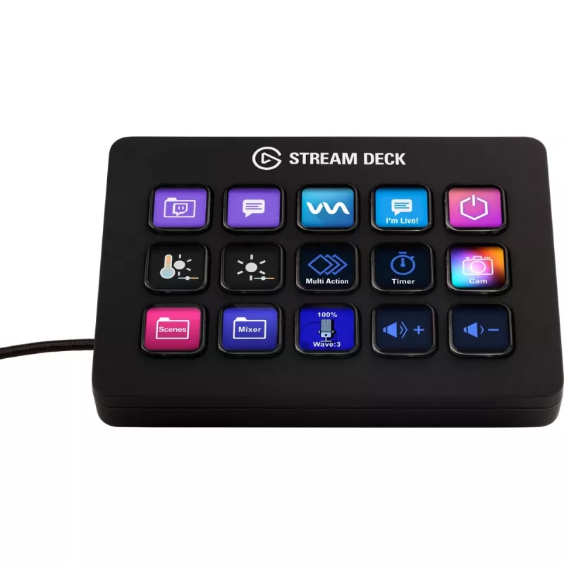 Elgato Stream Deck MK.2 15 klavišų USB valdymo pultas su klasikiniais mygtukais, juodas