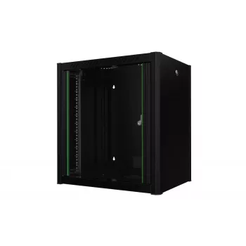 19 colių 12U sieninis stovas Pro 600 x 450 x 645 mm - juodas
