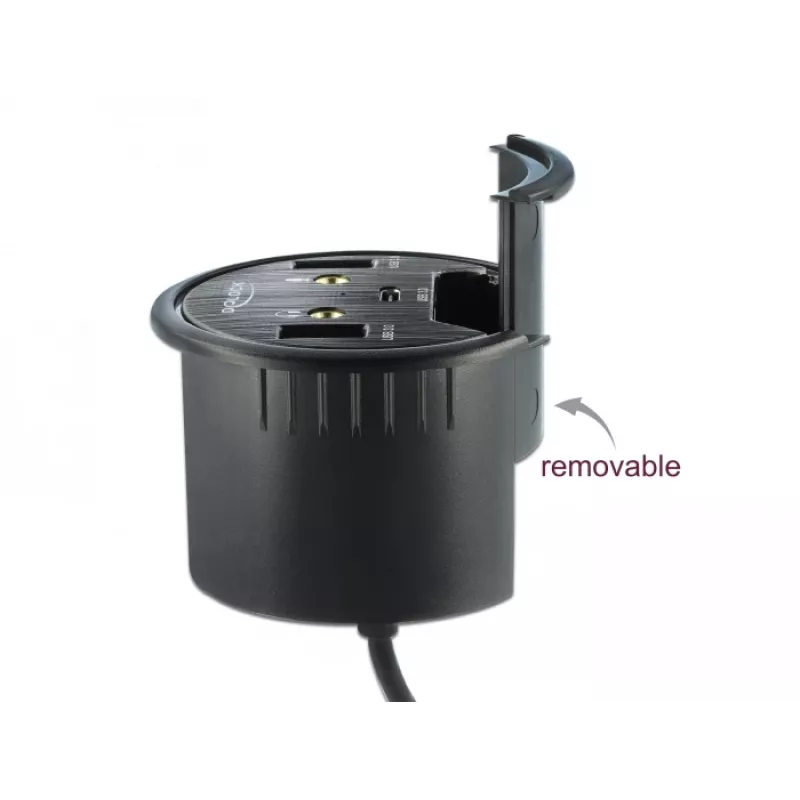 DeLOCK 62794 Į stalą montuojamas USB centras su 3 prievadais