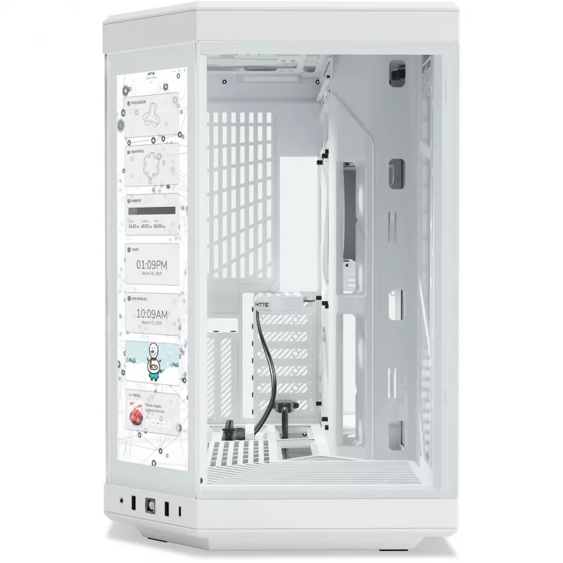 HYTE Y70 Touch Infinite pilnas bokštas baltas, grūdintas stiklas x2