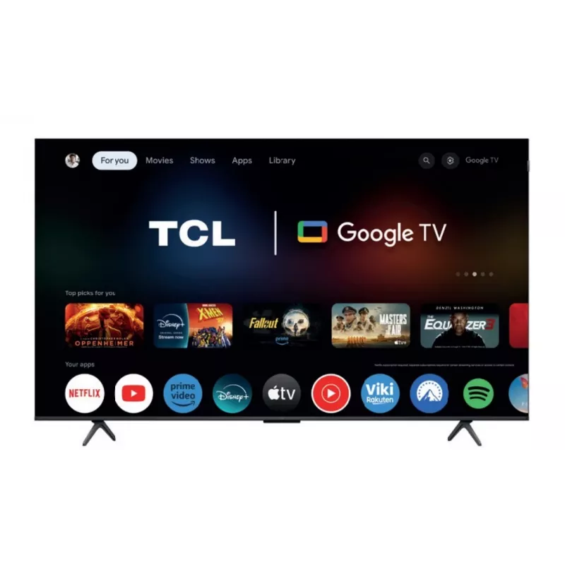 Televizorius TCL 75P81K 75 colių QLED 4K ekranas, energijos klasė F