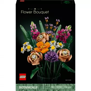 LEGO 10280 Icons Gėlių puokštė – dirbtinių gėlių rinkinys suaugusiems, dekoratyvinis namų aksesuaras, dovana moterims ir vyrams