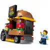 LEGO City Burger Van Maistas Iš Furgono Žaislas 5+ Metų Berniukams Ir Mergaitėms Transporto Priemonės Statybos Rinkinys Su Pardavėjo Minifigūra Ir Aksesuarais