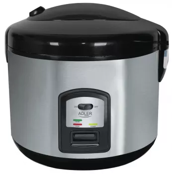 Ryžių virimo puodas Adler AD 6406, 1,5 L išimamas dubuo, 1000 W, juodas nerūdijantis plienas
