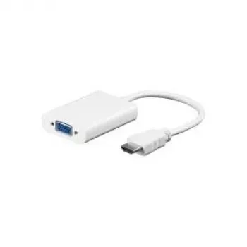 Wentronic Goobay HDMI™ į VGA adapteris, baltas, 0,1 m – HDMI™ kištukas > VGA lizdas, 3,5 mm stereo lizdas (51758)