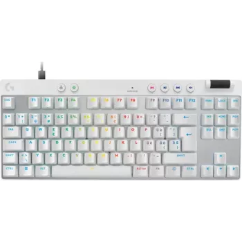 Logitech G PRO X RAPID Gaming klaviatūra – TKL – mechaninė – QWERTZ (CH) – balta (920-013286)