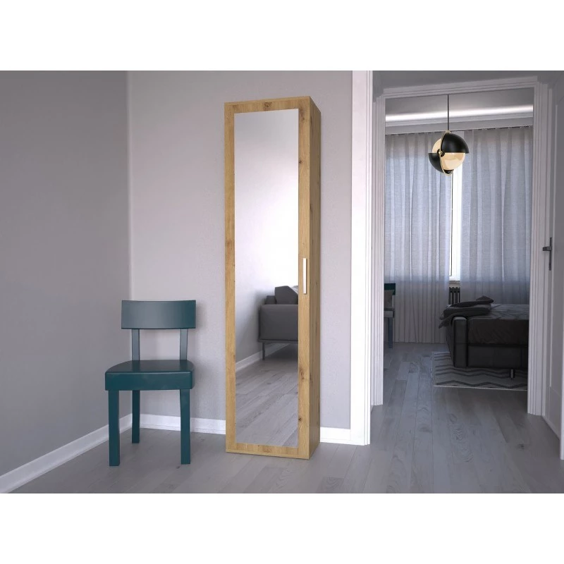 Spinta Top e Shop DUO SZAFKA ARTISAN – ąžuolinis rėmas, 2 lentynos, 1 durys, 500×350×1800 mm