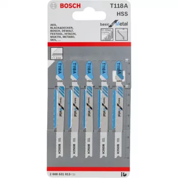 Pjūklelio geležtė Bosch T 118 A HSS 5 vnt.