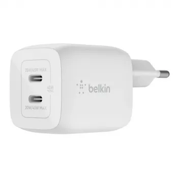 Belkin WCH011vfWH belaidis greitasis AC įkroviklis nešiojamam kompiuteriui, išmaniajam telefonui, planšetei, balta spalva, vidaus naudojimui