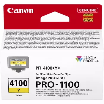 Canon PFI-4100 geltona rašalo kasetė, 80 ml, LUCIA PRO II, originali, 1 vnt.