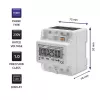 Trifazis elektroninis elektros energijos skaitiklis QOLTEC 50900 400V LCD 4P