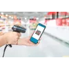 Manhattan 2D ilgo nuotolio LED brūkšninių kodų skaitytuvas, USB, 450 mm skaitymo gylis, atsparus iki 100 000 liuksų šviesai (saulės šviesa), palaiko 1D (21 versijos) ir 2D (10 versijų) simbolius, RJ45 į USB 1,8 m laidas (USB-A), juodas, 3 metų garantija