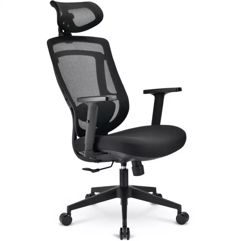 Biuro kėdė Sharkoon OfficePal C10 – juoda, ergonomiškas dizainas, reguliuojamas aukštis