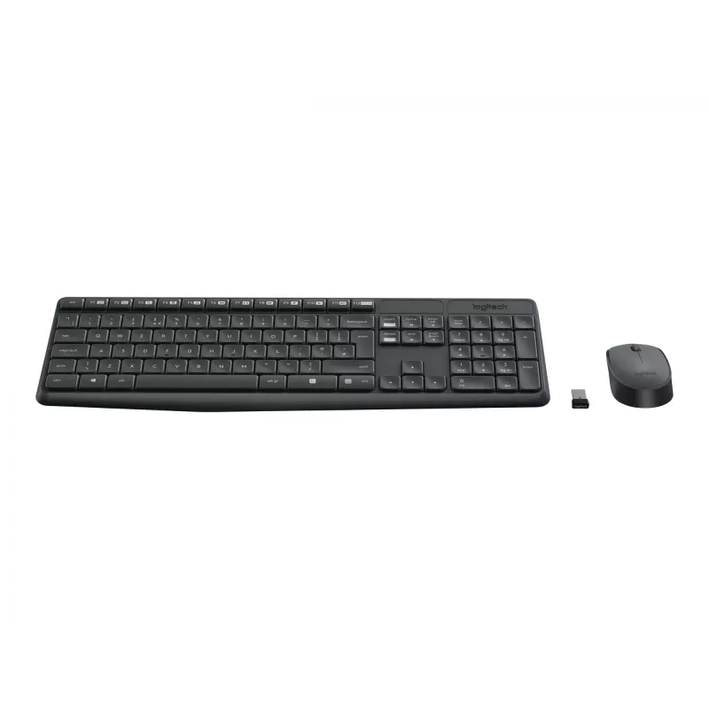 Logitech MK235 - belaidis klaviatūros ir pelės rinkinys, 2,4 GHz, portugališkas išdėstymas